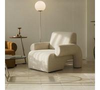 Rit Concept Giacinta 7-Shape Linen Armchair, Single Sofa - Dark Brown (Corduroy)