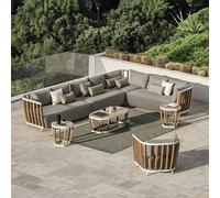 Rit Concept Gloria Outdoor Sofa Set, Outdoor Furniture, Teak Wood - Two Seater Sofa 150cm