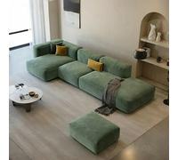 Rit Concept Harriet Three Seater Corner, Four Seater Corner Sofa, Velvet - Right Hand Facing Corner - Three Seater Corner 355cm - Green