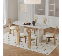 Rit Concept Humphry Dining Table, Terrazzo, White - 140 x 80cm
