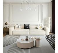 Rit Concept Milton Two Seater Sofa, Four Seater Corner Sofa, Leathaire - Cream - Four Seater Corner 353cm