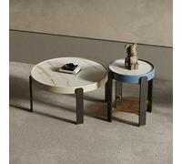 Rit Concept Moira Coffee Table, Sintered Stone & Rubber Wood - Short Table ( 80cm*40cm )