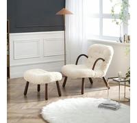 Rit Concept Philip Arc Sheepskin Armchair And Ottoman - No