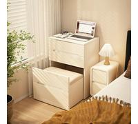 Rit Concept Prudence Dressing Table With Storage Stool, Cream - 80cm*40cm*60cm