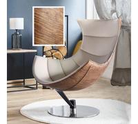 Rit Concept Russell Lobster Chair, With Ottoman, Walnut Texture, Armchair - Texture A