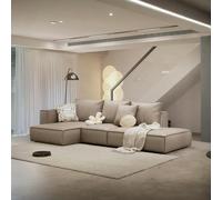 Rit Concept Zora Four Seater Corner Sofa, Real Leather, Beige - Four Seater Corner 306cm