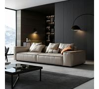 Rit Concept Zora Two Seater Sofa, Real Leather, Beige - Two Seater 230cm