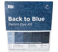 Rit Dye Back to Blue Kit - Contains Bold Blue Always Dye, ColorStay Dye Fixative, & Gloves - Restores Faded Fabrics