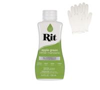 Rit Dye - Liquid Fabric Dye for Crafting, Clothing, and Décor - 8 oz. Bottle - Apple Green (Gloves Included)