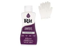 Rit Dye - Liquid Fabric Dye for Crafting, Clothing, and Décor - 8 oz. Bottle - Eggplant (Gloves Included)