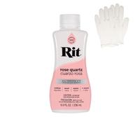 Rit Dye - Liquid Fabric Dye for Crafting, Clothing, and Décor - 8 oz. Bottle - Rose Quartz (Gloves Included)