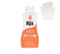 Rit Dye - Liquid Fabric Dye for Crafting, Clothing, and Décor - 8 oz. Bottle - Tangerine (Gloves Included)