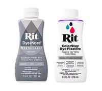 Rit DyeMore 7 Oz. Synthetic Liquid Fiber Dye for Clothing, Décor, and Crafts - Frost Gray with Color Fixative