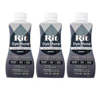 Rit DyeMore 7 Oz. Synthetic Liquid Fiber Dye for Clothing, Décor, and Crafts - Graphite (3 Pack)