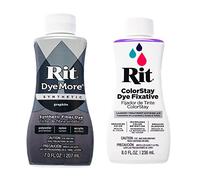 Rit DyeMore 7 Oz. Synthetic Liquid Fiber Dye for Clothing, Décor, and Crafts - Graphite with Color Fixative