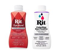 Rit DyeMore 7 Oz. Synthetic Liquid Fiber Dye for Clothing, Décor, and Crafts - Racing Red with Color Fixative