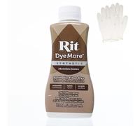 Rit DyeMore 7 Oz. Synthetic Liquid Fiber Dye Single Pack with Plastic Gloves for Clothing, Décor, and Crafts - Chocolate Brown