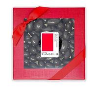 Rita Farhi Dark Chocolate Coated Almonds Luxury Gift Box 210g - Premium Belgian Dark Chocolate, Palm Oil Free
