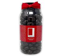 Rita Farhi Dark Chocolate Covered Almonds in a Ribbon Gift Jar | Vegetarian and Chocolate Gift - Assorted Chocolate Coated Nuts - 770 g - Palm Oil Free
