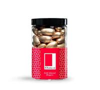 Rita Farhi Gold Sugared Almond Dragees in a Gift Jar - 370 g - Sugar Almonds Sweets