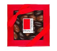 Rita Farhi Milk and Dark Chocolate Brazil Nuts in a Luxury Gift Box 210 g | Christmas Chocolate Nuts Present | Palm Oil Free | Chocolate Covered Brazil Nuts