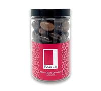 Rita Farhi Milk and Dark Chocolate Covered Almonds in a Gift Jar | Vegetarian and Chocolate Gift - Chocolate Coated Nuts - 315 g - New Palm Oil Free Recipe