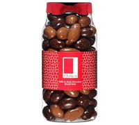 Rita Farhi Milk & Dark Chocolate Covered Brazil Nuts Luxury Gift Jar 740g - Belgian Chocolate Coated Nuts, Vegetarian, Palm Oil Free Recipe