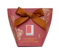 Rita Farhi White Chocolate Strawberry, Raspberry & Cherries in Bow Box, Palm Oil Free, 130g