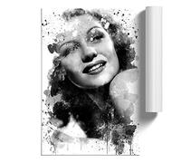 Rita Hayworth (2) V3 | Unframed Wall Art Print | Ready to Frame Poster | Modern Home Decor Picture | Artwork for Living Room, Bedroom, Kitchen or Office | A2 (42x59.4 cm)