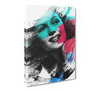 Rita Hayworth No.2 V2 Canvas Print | Gallery Wrapped 30mm Frame Wall Art | 30x20 inches | Ready to Hang | Modern Picture | Living Room Bedroom Lounge Office