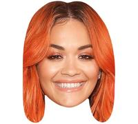 Rita Ora (Red Hair) Celebrity Mask, Flat Card Face, Fancy Dress Mask