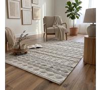 Rita Rugs Home Zephyr, 100% Wool, Exquisite, Unique and Artistic Hand Woven Woollen Area Rug for Bedroom, Living Room, Boho, Farmhouse, Modern, Grey, 160cm x 230cm