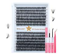 RITALASH DIY Eyelash Extensions Kit, 280 Lash Clusters 30D+40D-0.07-D-9-15Mix, Lash Bond and Seal, Lash Applicator (30D+40D KIT)
