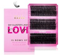RITALASH Lash Clusters 3 Style Fluffy Cluster Lashes Book Individual Lashes Clusters Eyelash Extensions False Eyelashes DIY Wispy 3D Effect Fluffy Lash Extension Natural(60D+80D+100D Cluster Lashes)