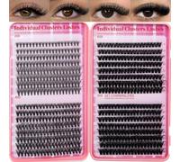 RITALASH Lash Clusters 4 Style Cluster Lashes Individual Lashes Clusters Eyelash Extensions False Eyelashes DIY Wispy Fluffy Lash Extension Natural(640pcs 20D+40D+60D+80D,9-16mm)