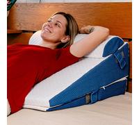 Ritalia® Extra-Wide wedge pillow for bed adult (24x24x12 inches) Ideal Back Pillow for Bed | Acid Reflux pillow and Reading Cushion | Versatile Support With Lumbar Cushion
