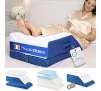 Ritalia LEG ELEVATION PILLOW Orthopedic Pillow to Elevate Legs in Bed or on Sofa | 3 Adjustable Heights | Memory Foam Leg Support Cushion for Comfort and Circulation | Breathable Washable Cover