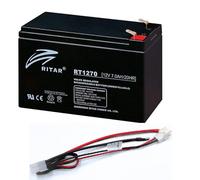 RITAR 12V-7AH BATTERY FOR MOUNTFIELD Stiga replacement Battery & LEADS, 118120010/0 Models: 827H 827M 1066H