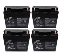 Ritar RT12200 12V 20Ah Sealed Lead Acid AGM Batteries, 4-Pack, Valve Regulated with F3 Upright Terminals for APC RBC 55 and 11