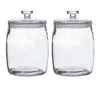 Ritayedet Half Gallon Glass Jars with Lid, Wide Mouth Cookie Jars Set of 2, Apothecary Jars for Candy, Glass Canisters for Kitchen Storage and Laundry Organization