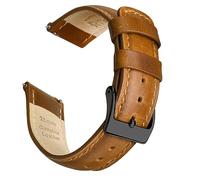 Ritche Christmas Gift Quick Release Leather Watch Bands Genuine Watch Straps for Men Women Top Grain Leather Watch Strap, White Elephant Gifts, Stocking Stuffers for Men, Father's Day gifts, Toffee