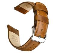 Ritche Christmas Gift Quick Release Leather Watch Bands Genuine Watch Straps for Men Women Top Grain Leather Watch Strap, White Elephant Gifts, Stocking Stuffers for Men, Father's Day gifts, Toffee