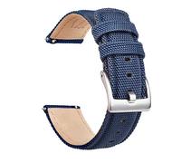 Ritche Christmas Gift Sailcloth Watch Band Quick Release Watch Strap Compatible with Samsung Galaxy Watch 6 Classic 43mm 47mm 40mm 44mmTimex / Seiko / Fossil / Citizen for Men Women, White Elephant
