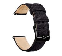 Ritche Christmas Gift Sailcloth Watch Band Quick Release Watch Strap Compatible with Samsung Galaxy Watch 6 Classic 43mm 47mm 40mm 44mmTimex / Seiko / Fossil / Citizen for Men Women, White Elephant