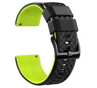Ritche Christmas Gift Silicone Watch Bands 18mm 20mm 22mm 24mm Quick Release Rubber Watch Bands for Men, White Elephant Gifts, Stocking Stuffers For Men, Black / Fluorescent Green / Black, 24mm