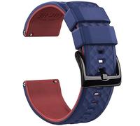 Ritche Christmas Gift Silicone Watch Bands 18mm 20mm 22mm 24mm Quick Release Rubber Watch Bands for Men, White Elephant Gifts, Stocking Stuffers For Men, Navy Blue / Red / Black, 20mm, Classic