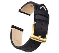 Ritche Christmas Gift Silicone Watch Bands 18mm 20mm 22mm 24mm Quick Release Rubber Watch Bands for Men, White Elephant Gifts, Stocking Stuffers For Men, Black/Gold, 22 mm, Modern