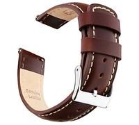 Ritche Quick Release Leather Watch Bands Genuine Watch Straps for Men Women- 18mm 20mm 21mm 22mm 23mm 24mm Top Grain Leather Watch Strap, Valentine's day gifts for him or her, Dark Coffee & Khaki &