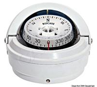 RITCHIE Voyager External Compass 3 Inches White/White