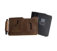 Rite in the Rain The SHERPA Genuine Leather Notebook Wallet Kit, 6.875" x 3.75". Includes an EDC Pocket Pen and a 3 Pack of Stapled Notebooks (No. H771-KIT)